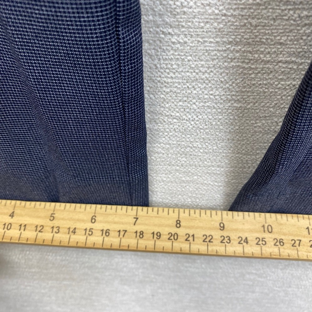 Chico's Pull On Tapered Pants Women 3R 16R Navy Blue Micro Check Stretch Career - Picture 7 of 14